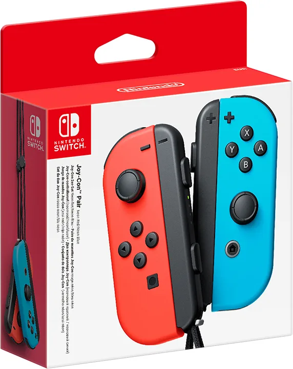 Nintendo-Switch-JoyCon-Coppia-Controller-Rosso-Neon--Blu-Neon Joy-Con Pair Neon - Rød/Blå - Bilde 1