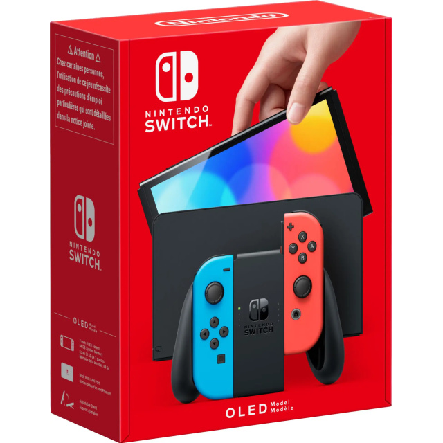 Nintendo Switch OLED - Neon Rød & Blå - Bilde 1