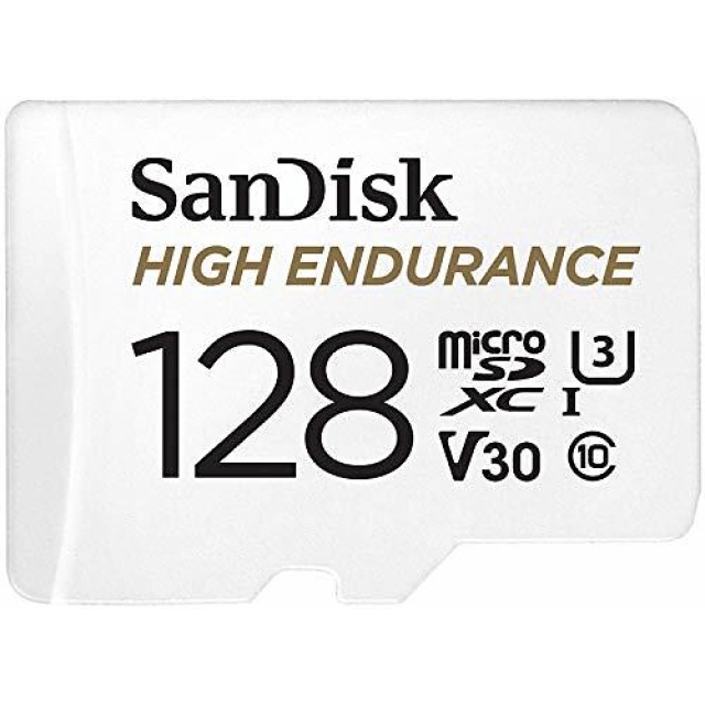 SANDISK HIGH ENDURANCE MICROSD 128GB C10 SDXC 100MB/S - Bilde 1