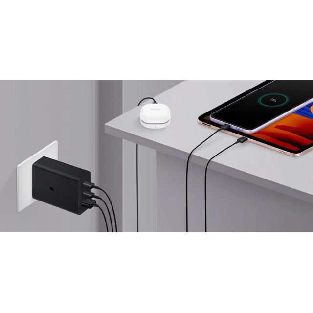 Samsung 65W Trio USB-C Fast Charging vegglader - Svart - Bilde 2