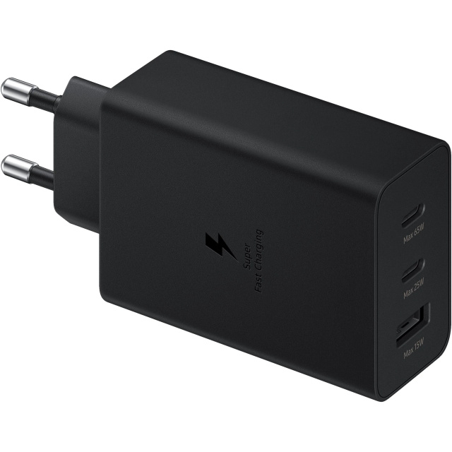 Samsung 65W Trio USB-C Fast Charging vegglader - Svart - Bilde 1