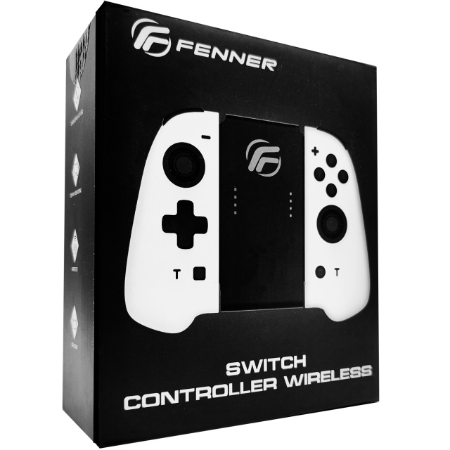 Fenner Trådløs Joycon-kontroller Nintendo Switch - Hvit - Bilde 1