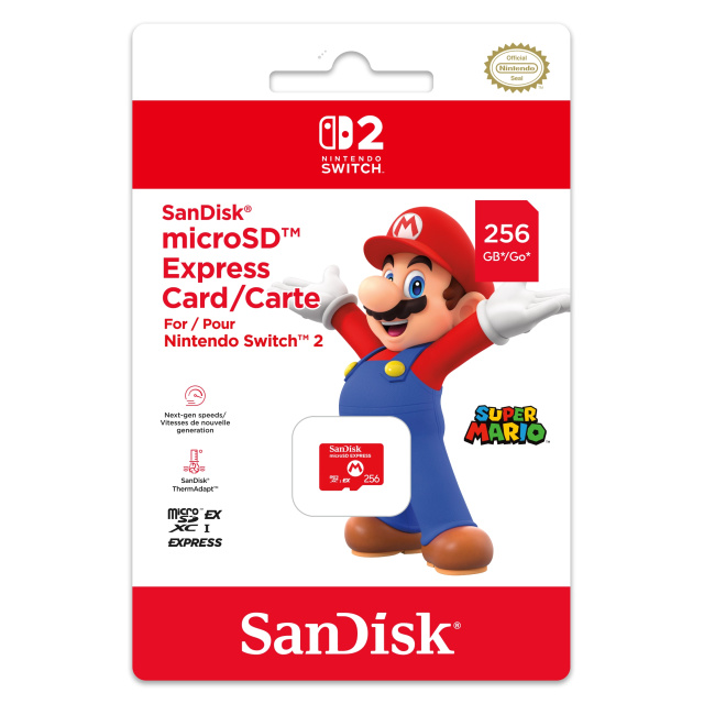 Sandisk MicroSDXC Express minnekort for Nintendo Switch 2 - 256GB - Bilde 1